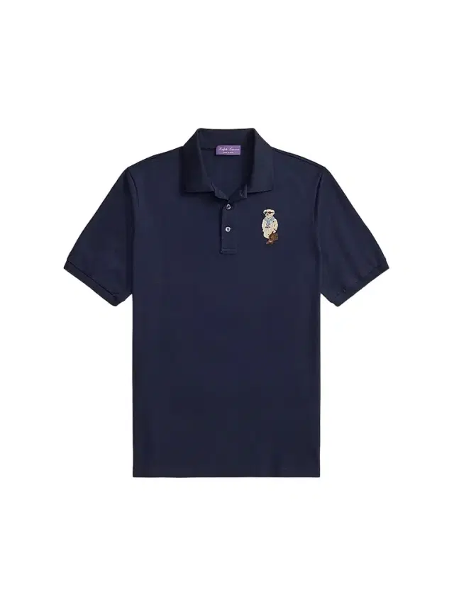 Ralph Lauren Purple Label Men's Polo Bear Cotton-Cashmere Short-Sleeve Polo Shirt - Racing Navy