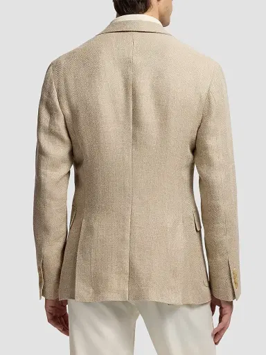 Ralph Lauren Purple Label Men's Herringbone Linen-Blend Sport Coat | Thumbnail 3 Ralph Lauren Purple Label Men's Herringbone Linen-Blend Sport Coat | Thumbnail 3