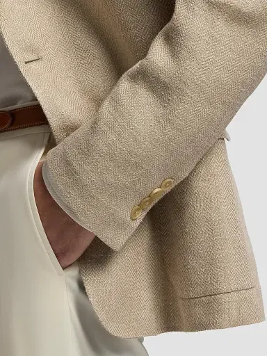 Ralph Lauren Purple Label Men's Herringbone Linen-Blend Sport Coat | Thumbnail 5 Ralph Lauren Purple Label Men's Herringbone Linen-Blend Sport Coat | Thumbnail 5