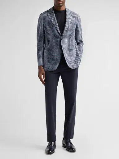 Sartorio Napoli Men's Houndstooth Wool-Blend Sport Coat - Blue | Thumbnail 2 Sartorio Napoli Men's Houndstooth Wool-Blend Sport Coat - Blue | Thumbnail 2