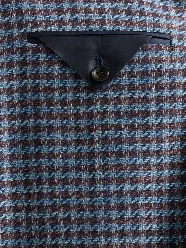Sartorio Napoli Men's Houndstooth Wool-Blend Sport Coat - Blue | Thumbnail 6 Sartorio Napoli Men's Houndstooth Wool-Blend Sport Coat - Blue | Thumbnail 6