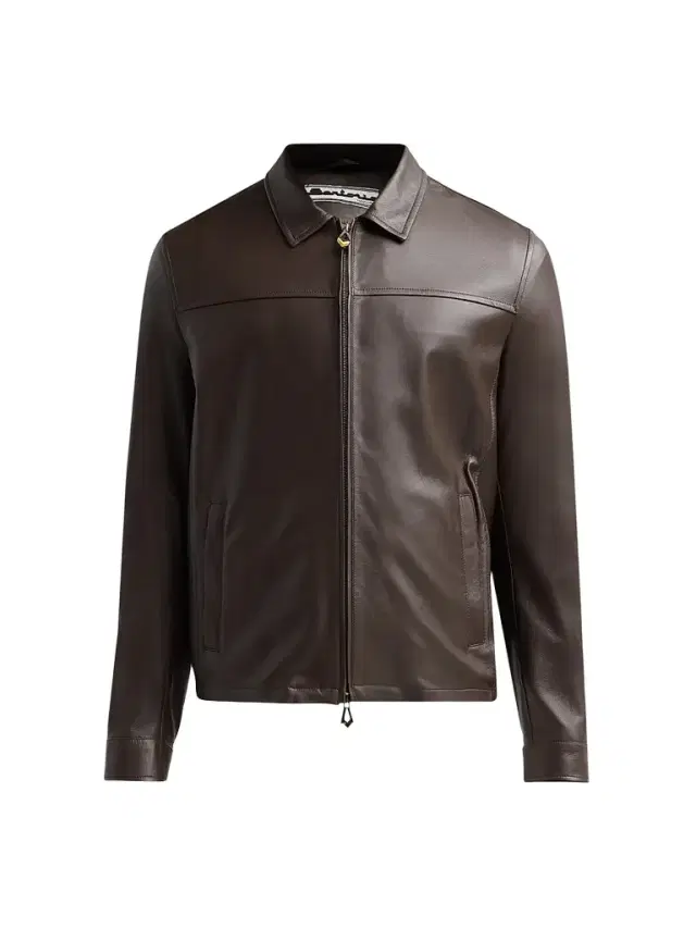 Sartorio Napoli Men's Leather Zip-Front Jacket - Brown