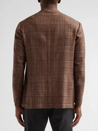Sartorio Napoli Men's Plaid Wool-Silk Sport Coat - Brown - Size 40 | Thumbnail 3