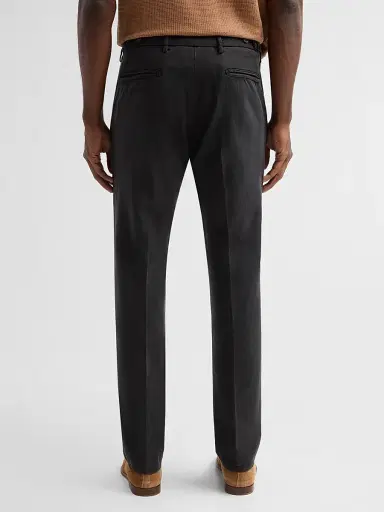 Sartorio Napoli Men's Solid Crease-Front Trousers - Black | Thumbnail 3 Sartorio Napoli Men's Solid Crease-Front Trousers - Black | Thumbnail 3