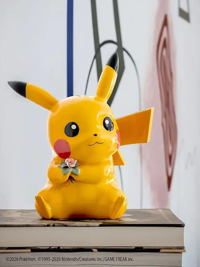 Lladro Pikachu Porcelain Sculpture - Yellowblackandred