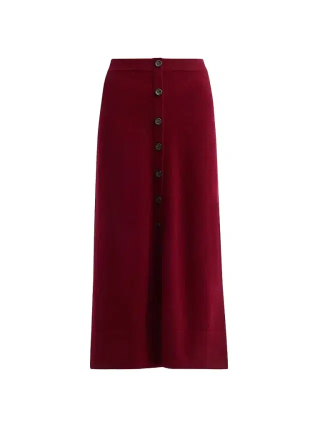 Altuzarra Women's Callahan Cashmere Button-Front Midi Skirt - Grenache