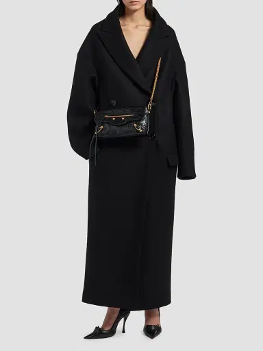 Balenciaga Women's Le City Clutch with Chain - Black | Thumbnail 2