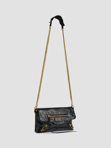 Balenciaga Women's Le City Clutch with Chain - Black | Thumbnail 6