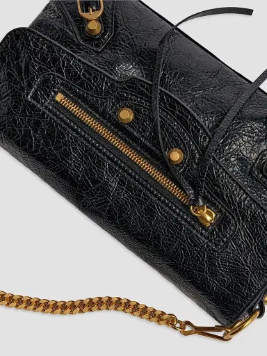 Balenciaga Women's Le City Clutch with Chain - Black | Thumbnail 8