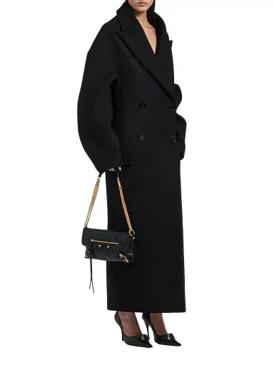 Balenciaga Women's Le City Clutch with Chain - Black | Thumbnail 1