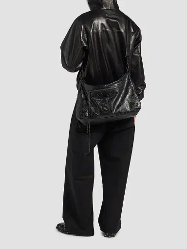 Balenciaga Men's Le City Moto Large Tote Bag - Black | Thumbnail 2 Balenciaga Men's Le City Moto Large Tote Bag - Black | Thumbnail 2