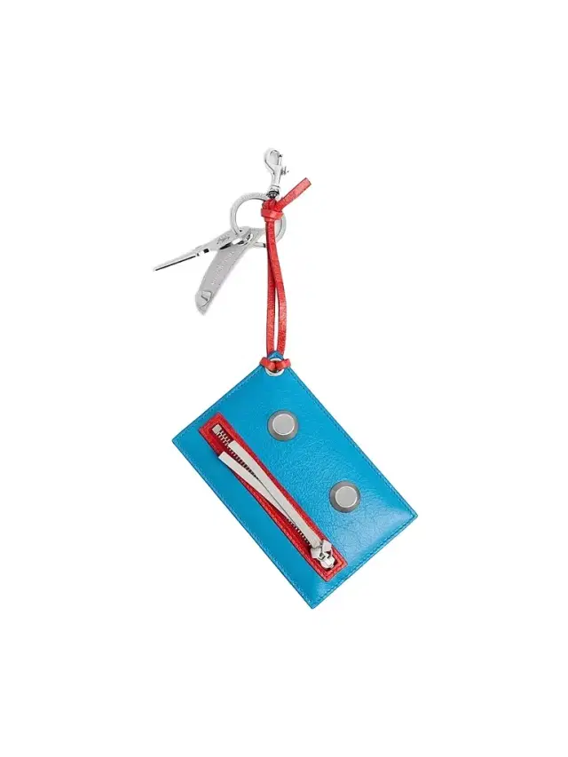 Balenciaga Women's Le City Robot Keychain Charm - Blue Red