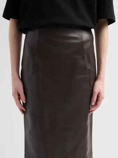 Loulou de Saison Women's Inga Leather Maxi Skirt - Coffee | Thumbnail 5 Loulou de Saison Women's Inga Leather Maxi Skirt - Coffee | Thumbnail 5