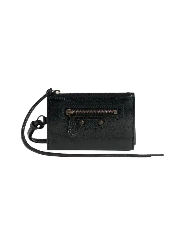 Balenciaga Men's Le City Trifold Wallet on Strap - Black