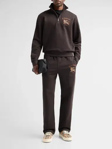 Burberry Men's Jonny EKD-Check Sweatpants - Chocolate Brown - Size XXL | Thumbnail 2