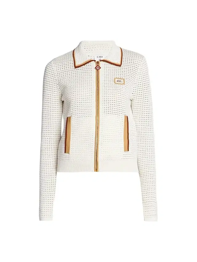 Casablanca Women's Tuck-Stitch Cotton Jacket - White