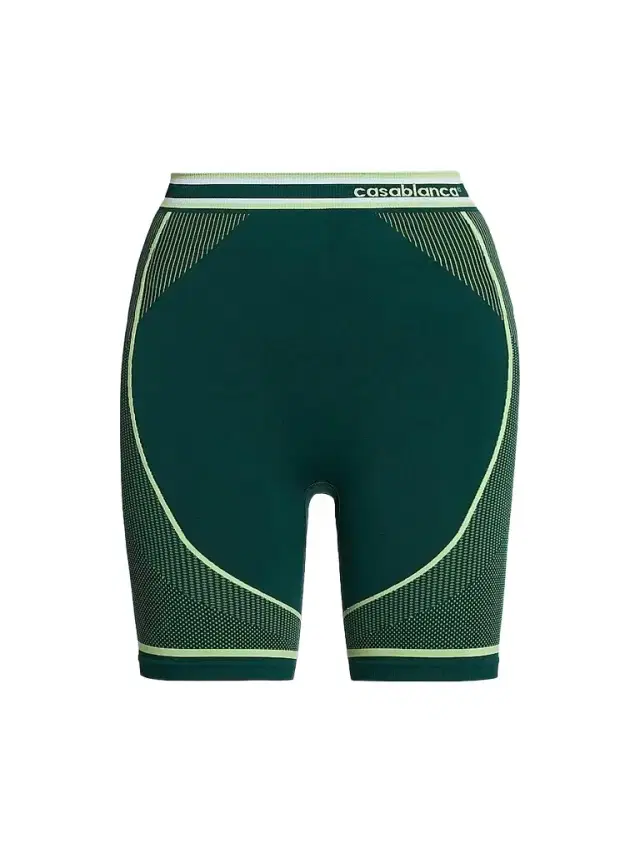 Casablanca Women's Logo-Print Seamless Cycling Shorts - Green