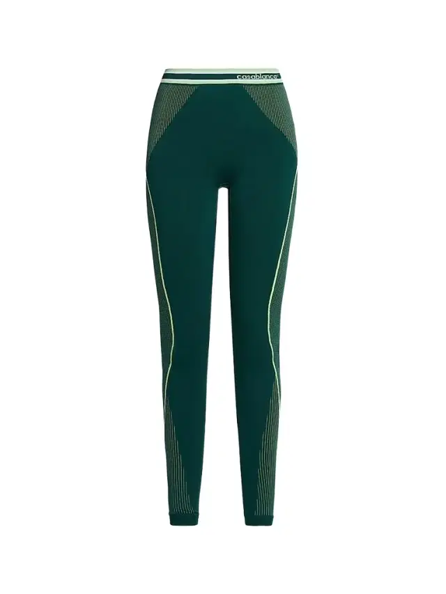Casablanca Women's Logo-Print Seamless Performance Leggings - Green