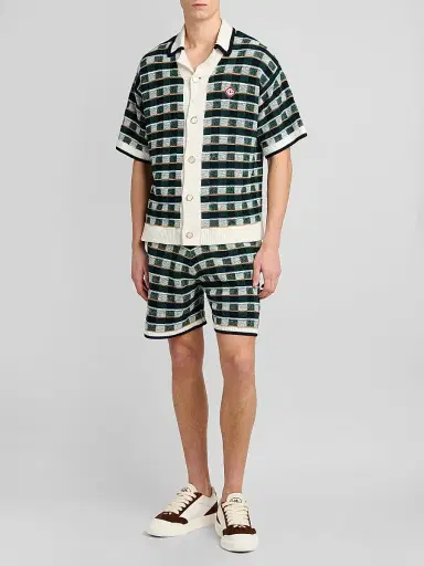Casablanca Men's Mosaic Cotton Knit Shorts | Thumbnail 2 Casablanca Men's Mosaic Cotton Knit Shorts | Thumbnail 2