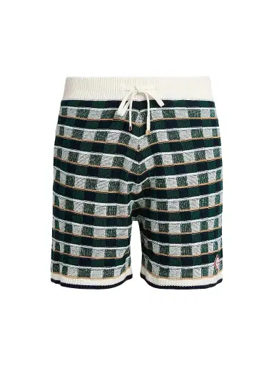 Casablanca Men's Mosaic Cotton Knit Shorts | Thumbnail 1 Casablanca Men's Mosaic Cotton Knit Shorts | Thumbnail 1
