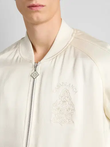 Casablanca Men's Satin Bomber Jacket | Thumbnail 5