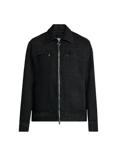Casablanca Men's Monogram Full-Zip Denim Jacket | Thumbnail 1