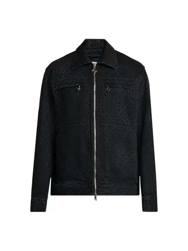 Casablanca Men's Monogram Full-Zip Denim Jacket