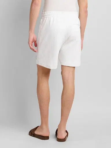 Casablanca Men's Velour Rib-Knit Shorts - Bright White | Thumbnail 3