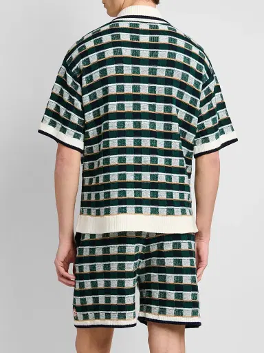 Casablanca Men's Mosaic Cotton Knit Shirt | Thumbnail 3 Casablanca Men's Mosaic Cotton Knit Shirt | Thumbnail 3