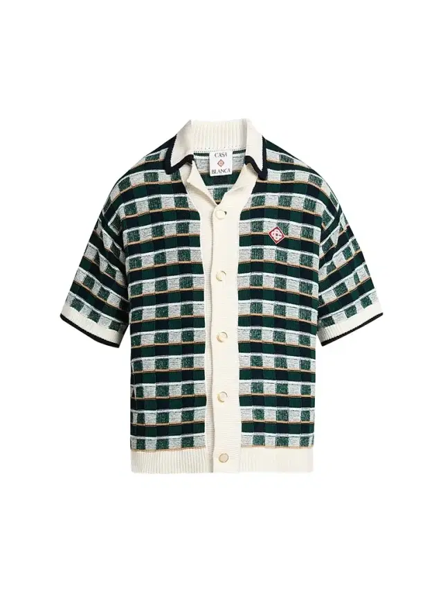 Casablanca Men's Mosaic Cotton Knit Shirt