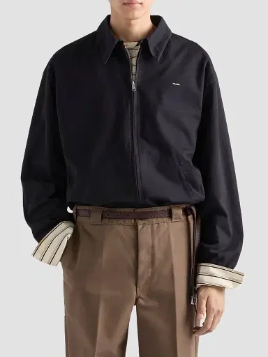 Prada Men's Cotton Jacket - Black | Thumbnail 3