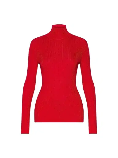 Marella Women's Slim Fit Polo Neck Jumper - Red | Thumbnail 1