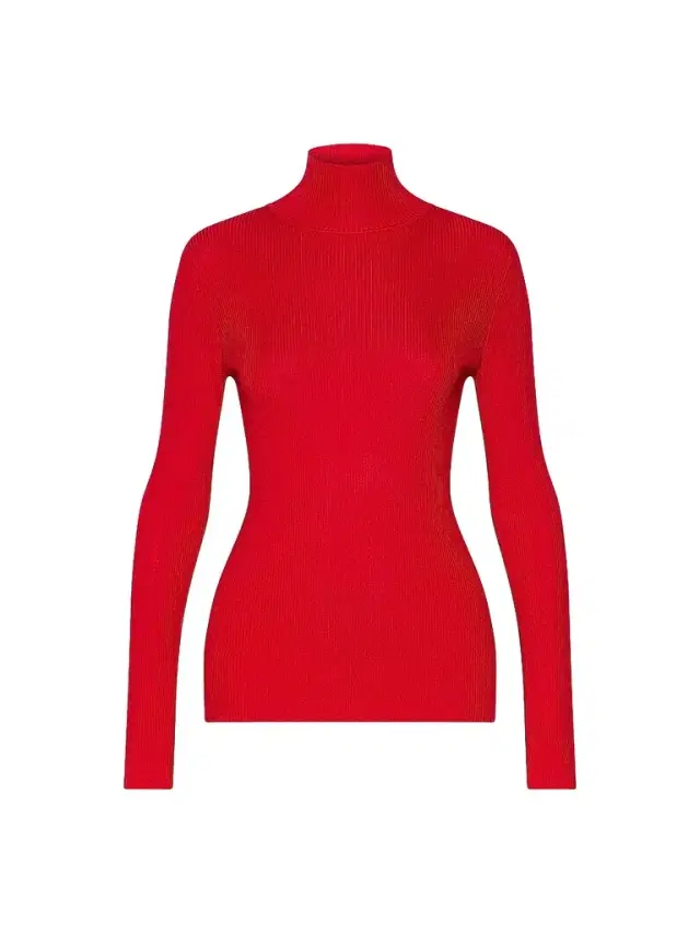 Marella Women's Slim Fit Polo Neck Jumper - Red