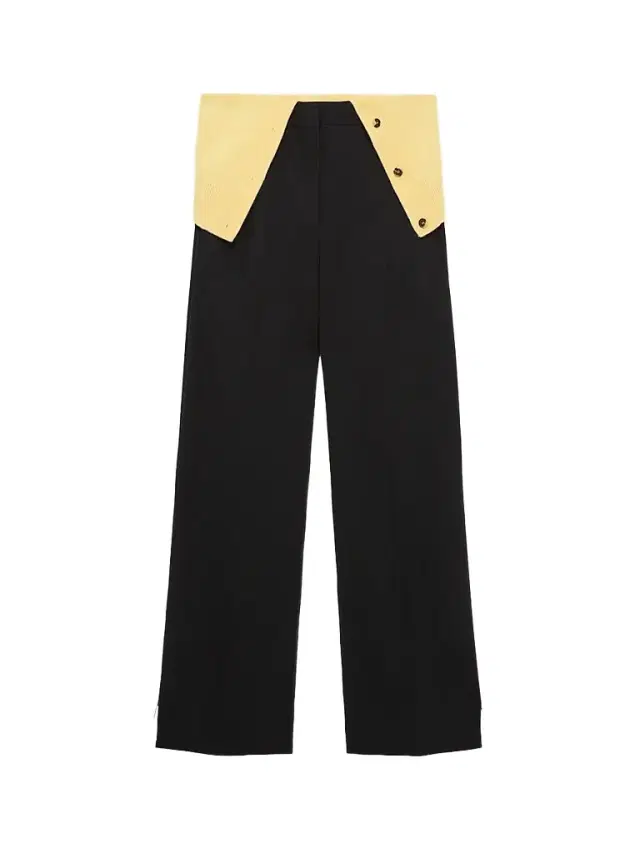 LOEWE Women's Removable-Flap-Waist Wool-Blend Trousers - Black