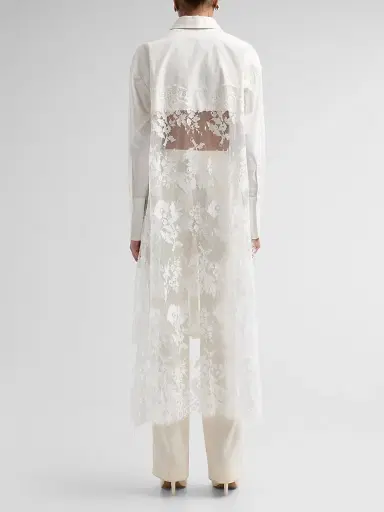 Zimmermann Women's Valiant Lace Cotton Tunic Shirt - Ivory - Size 8 | Thumbnail 3