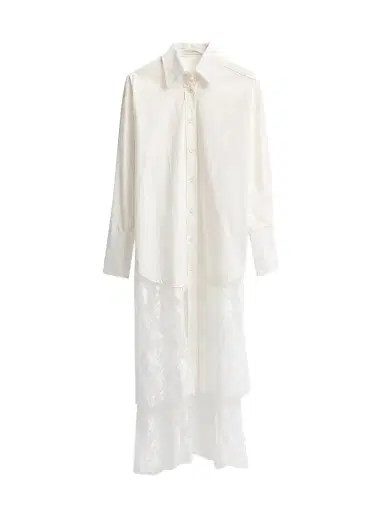 Zimmermann Women's Valiant Lace Cotton Tunic Shirt - Ivory - Size 8 | Thumbnail 1