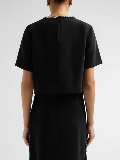 Cinq à Sept Women's Adona Crystal-Embellished Top - Black | Thumbnail 3