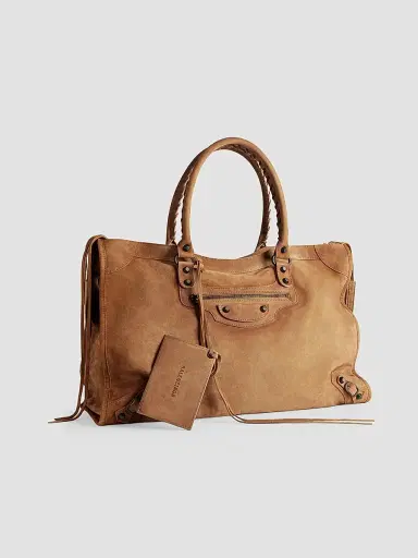 Balenciaga Men's Le City Tote Bag - Camel | Thumbnail 5