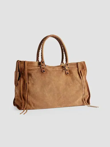 Balenciaga Men's Le City Tote Bag - Camel | Thumbnail 6