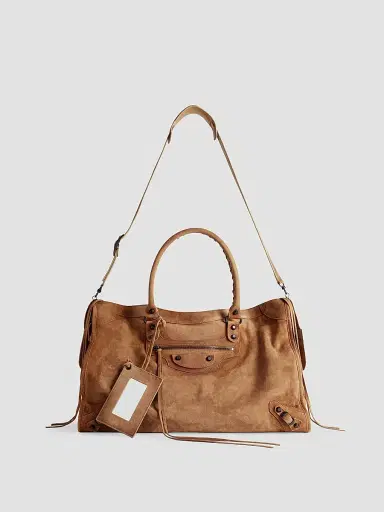 Balenciaga Men's Le City Tote Bag - Camel | Thumbnail 8