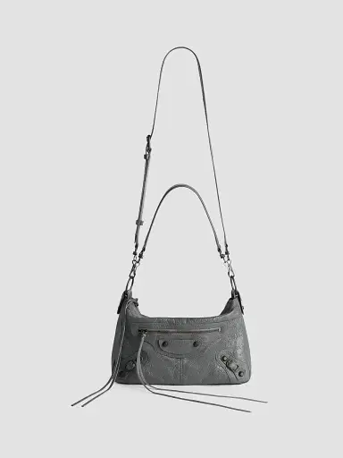 Balenciaga Men's Le City Moto Small Crossbody Bag - Volcanic Rock | Thumbnail 5