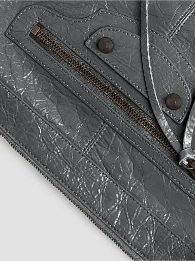 Balenciaga Men's Le City Moto Small Crossbody Bag - Volcanic Rock | Thumbnail 6