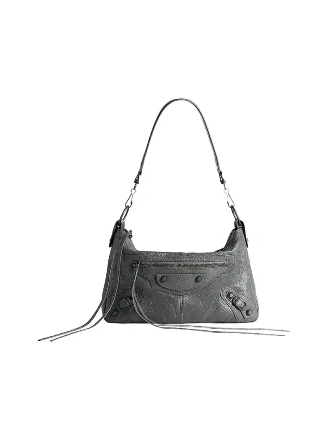 Balenciaga Men's Le City Moto Small Crossbody Bag - Volcanic Rock