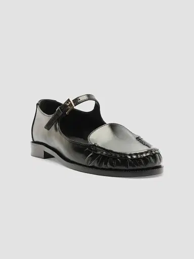 Schutz Women's Tyla Leather Mary Jane Loafers - Black | Thumbnail 2