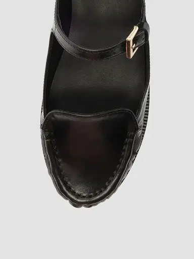 Schutz Women's Tyla Leather Mary Jane Loafers - Black | Thumbnail 5