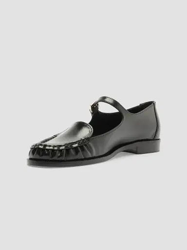 Schutz Women's Tyla Leather Mary Jane Loafers - Black | Thumbnail 6