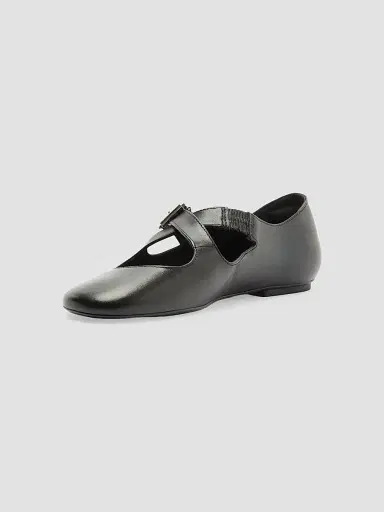 Schutz Women's Molly Leather Ballet Flats - Black | Thumbnail 6