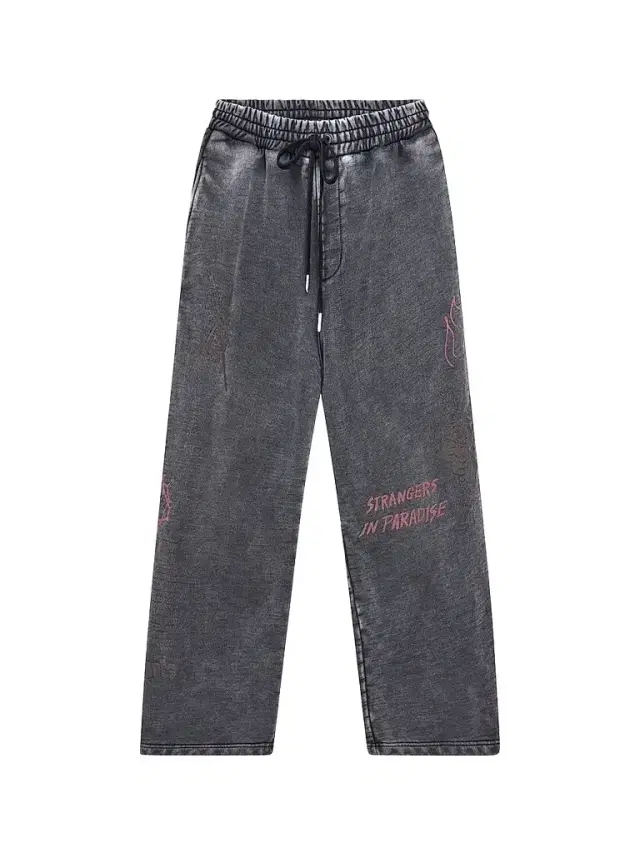 Ksubi Men's Printed Cotton Wide-Leg Track Pants - Charcoal