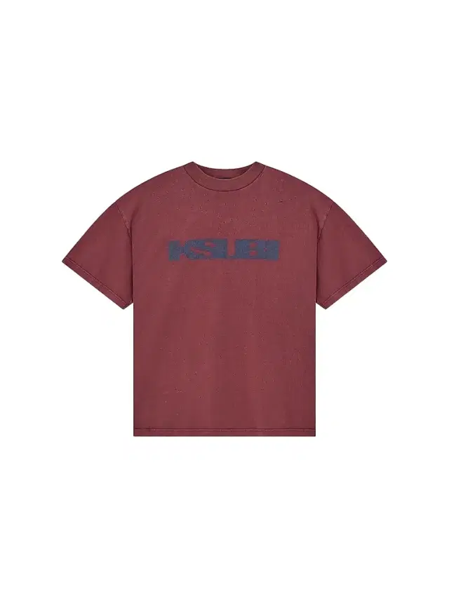 Ksubi Men's Blasted Ekcess Cotton Oversized T-Shirt - Burgundy