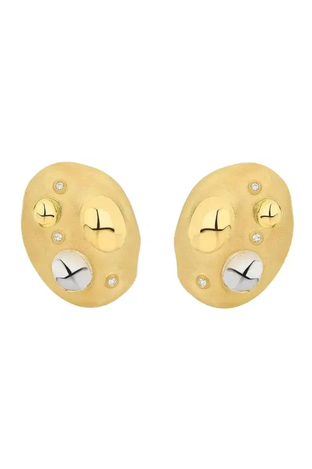Diamond Rocks Flinstones Monochromatic Earrings Diamond Rocks Flinstones Monochromatic Earrings